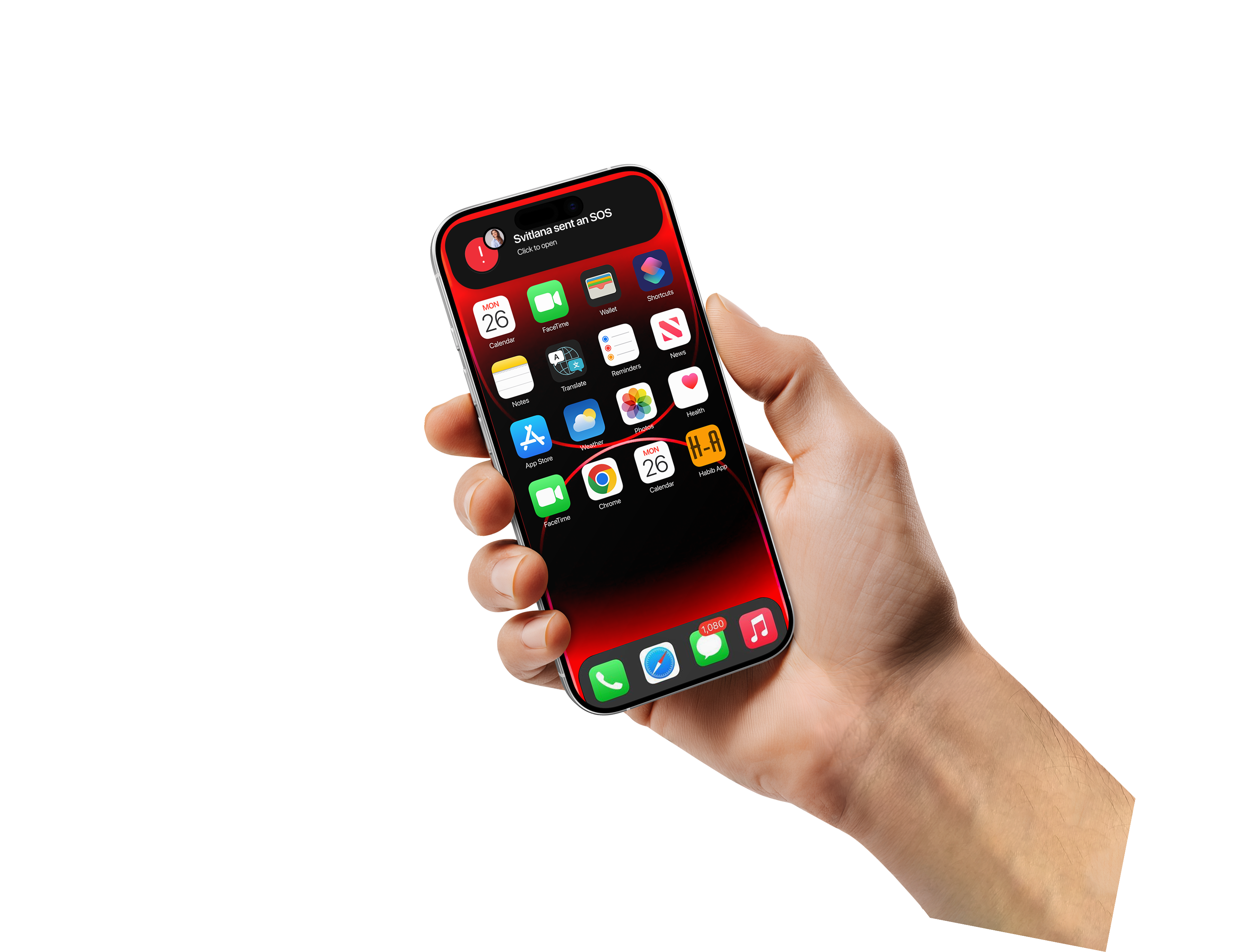 Critical Alert home screen